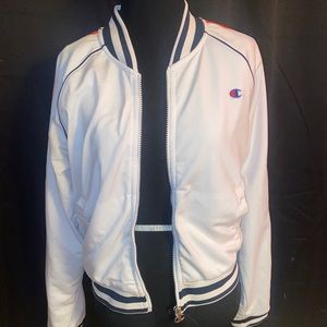 CHAMPION TRACK JACKET WHITE